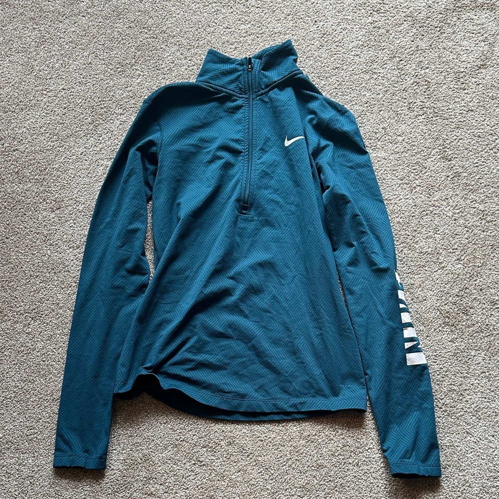 Nike Blue Long Sleeve Half-Zip Top